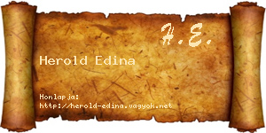Herold Edina névjegykártya